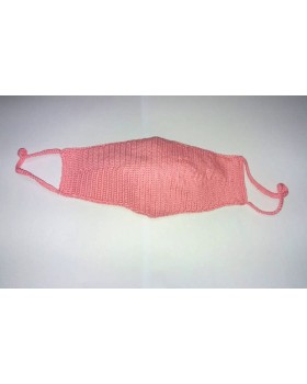Happy Threads Handmade Crochet Cotton Masks- Light Pink